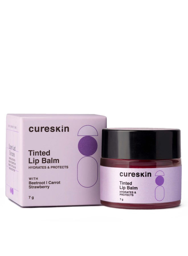 Cureskin Tinted Lip Balm For Women And Men |Hydrates & Protects For Lip Tint With Beetroot,Carrot & Strawberry |Lip Lightening Balm For Dark Lips |Tinted Lip Balm For Dark Lips To Lighten,1 Count - Image 1